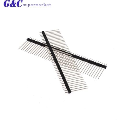 5/10/20PCS 40Pin Pin Header Connector 2.54mm Stackable 20mm Long Legs single Male diy electronics