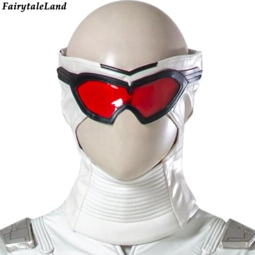 Halloween Adult Men Captain Falcon Helmet Superhero Cosplay Mask Faux leather Costume Headwear