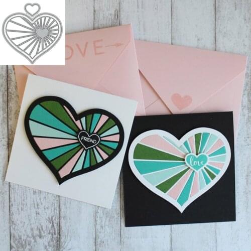 Metal Cutting Dies Layered Heart Strings Set For DIY Scrapbooking Album Craft Paper Cards Making Template 2020 New