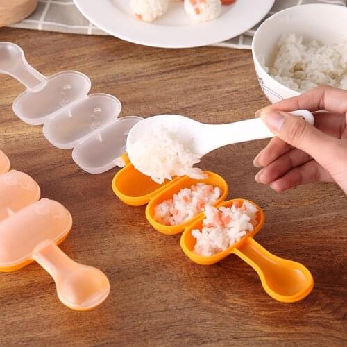 Wonderlife Kitchen DIY Sushi Mini Rice Tools Balls Maker Mould With Spoon Rice Ball Molds Rice Meat Vegetables Making Kitchen