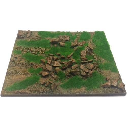 In Stock 35cm Sand Table Scene Model F Tank Engineering Vehicle Car Model Grassland Rock Static Scenes Simulation Display Show