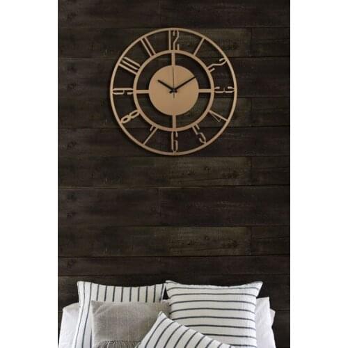 Muyika Bunnela Metal Gold Tumbled Wall clock Wall clock