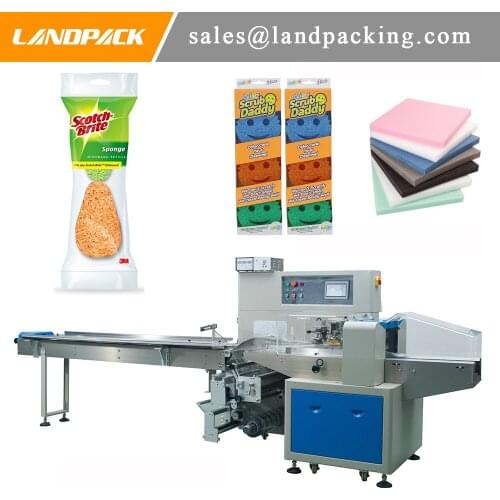 Sponge packaging equipment flow wrap machine