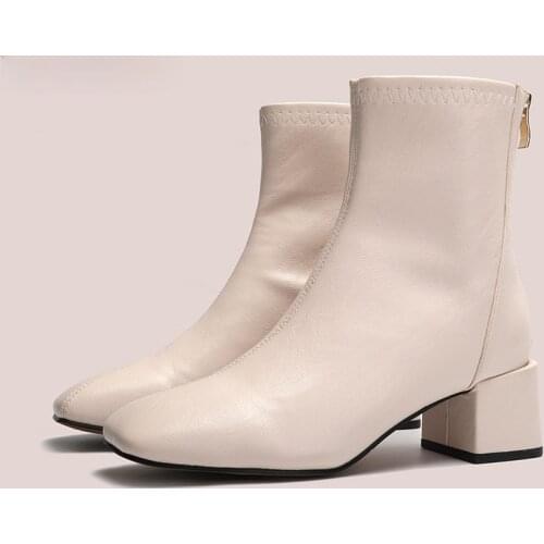 Autumn Chelsea Designer Boots Autumn Ankle Boots Womens Motorcycle Boots Fashion Ladies Chunky Shoes