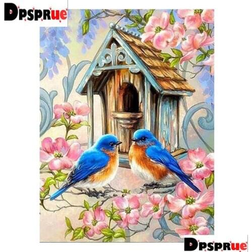 Dpsprue Full Square/Round Diamond Painting Cross Stitch Diamond 3D Embroidery Animal Bird DIY 5D Moasic Home Decor Gift K42
