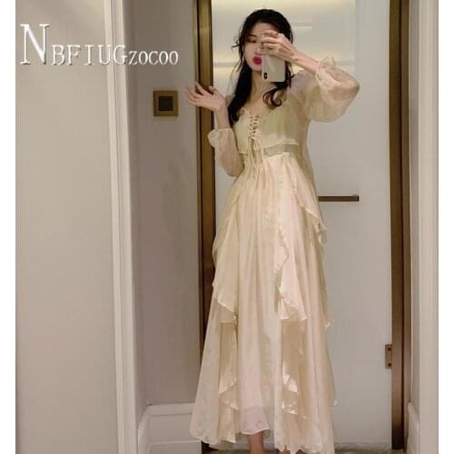 Transparent Coat And Bandage Fairy Dress Women Sets Spring Sweet Female Sets