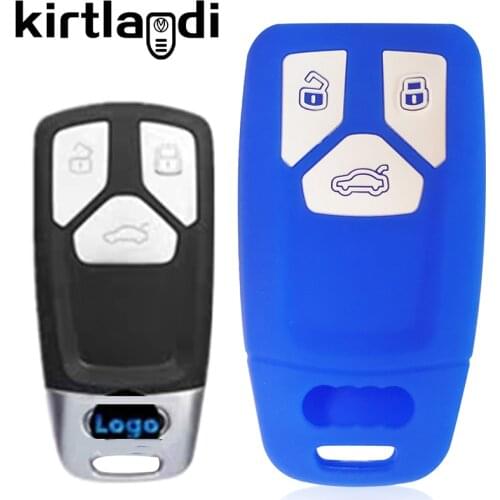 Silicone Remote Car Key Cover Case Shell Holder for Audi A6 A5 Q7 S4 S5 A4 B9 V9 A4L 4m TT TTS RS 8S 2016 2017 2018 Accessories