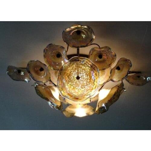 Modern Light Murano Glass Wall Lamp Handmade Wedding Decorative Glass Plate