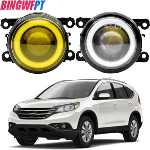 High Bright Fog Light Assembly For Honda CR-V CRV 2.4L L4 2012 2013 2014 Car 30W Front Bumper LED Fog Lamp DRL Yellow White 12V