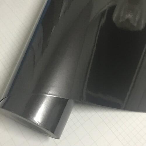 Premium Gunmetal Gray Gloss Metallic Vinyl Wrap Roll with Air Release Technology DIY Adhesive Sticker Car Foil Wrapping