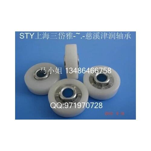 High quality Plastic pulley Drawer Pulley Screw wheel door wheel roller size 6*22*9mm