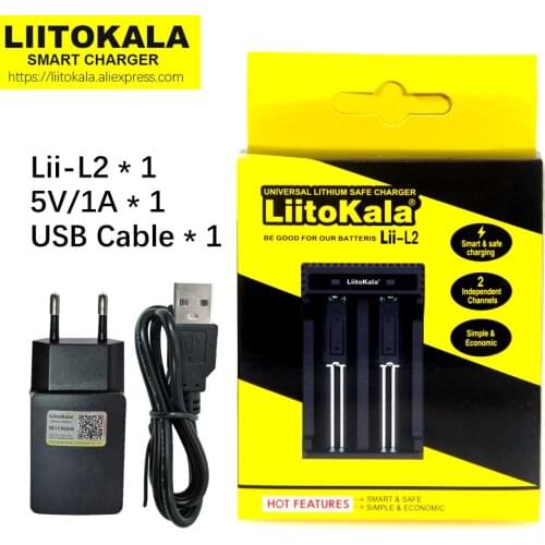 LiitoKala Lii-L2 Lii-L4 Lii-PL4 LiFePO4 or Li-ion battery charger for 18350 14500 16340 26650 21700 18650 Rechargeable Battery