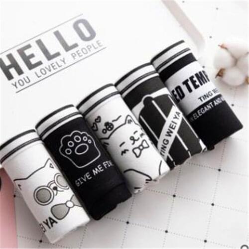 Ladies'underwear 100% cotton crotch summer thin breathable waist size black and white M 5036