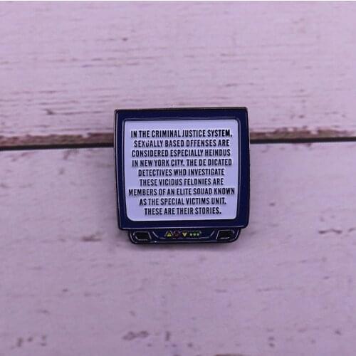 Law And Order Lapel Pin Detectives Logan And Briscoe Gift Enamel Pin