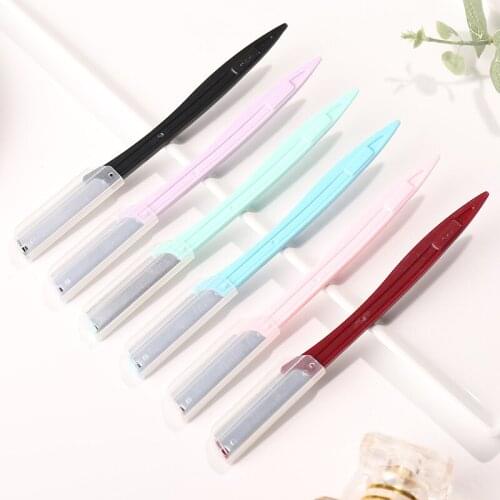 10PCS Simple Eyebrow Lip Razor Trimmer Blade Shaver Knife Hair Remover Facial Makeup Tool New Shaping The Perfect