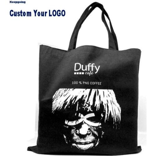 100 pcs/lot Customized With Own Logo Handbag Foldable Reusable Shopping Bag Casual Eco Bag Fashion Tote Bags No Zipper