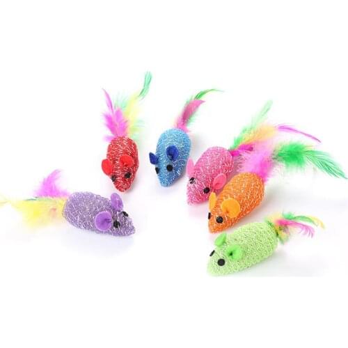2PCS cat mouse toy Glitter Feather Cat Toy Mouse Cat Sound Toy false mouse cattoy Interactive Toy Cat Supplies игрушки для кошек