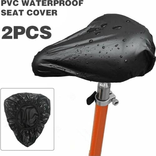 2pcs Bicycle Saddle Cover Bag Waterproof Bicycle Seat Rain Cover Dust Resistant Protector for Bike 27x21x10cm