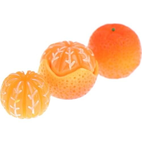 3Pcs/5Pcs Dollhouse Mini Simulation Fruit Oranges Model Miniature Food Play DIY Small Kitchen Supermarket Toy Accessories