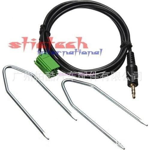 By dhl or ems 50 sets Aux In Input 3.5mm Adapter & Radio removal keys For Renault Clio Megane Laguna MP3 For iPod/iPhone