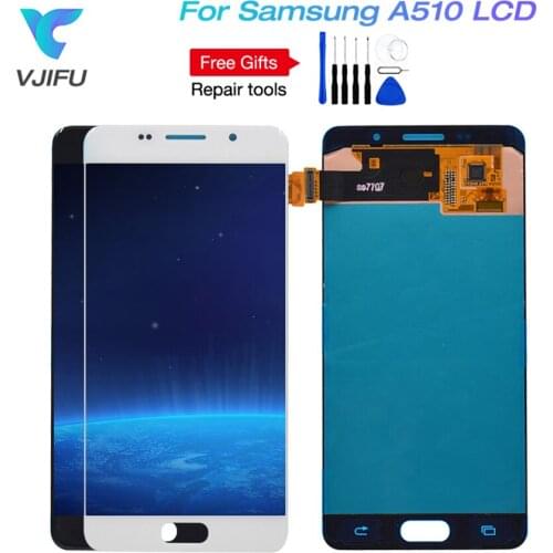 A510 LCD For Samsung Galaxy A5 A510 A510F A510M A510Y A510FU LCD Display Digitizer Touch Screen For A5 2016 Display Replacement
