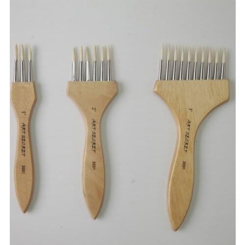 ArtSecret Fork Head Oil Paint-Brush 2029 2031 Three Five Or Ten Bristle Hairs For Artist Drawing Pencil Over Grainer Brush