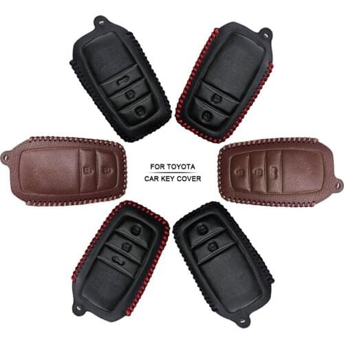 Car Accessories Key Cover Case For Toyota Corolla Rav4 Yaris Camry 40 CHR Prado 150 Hand-woven Smoky Grey Metal Keyring Keychain