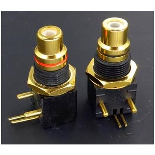 Free Shipping!!! 5pcs 24K gold-plated copper / RCA plug plate holder / Cinch / super CMC /Electronic Component