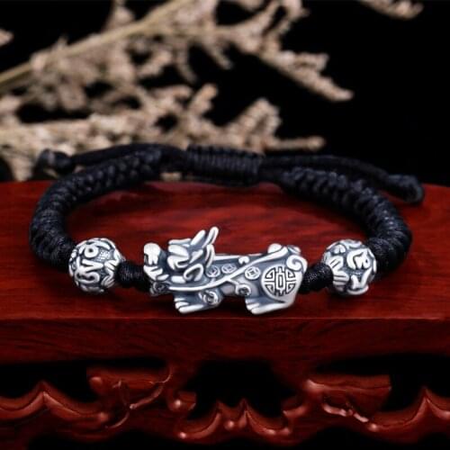 2020 Lucky Obsidian Stone Black Beads Bracelet Men Women Wristband Wealth Turned Into Good Luck Charm Best Couple Gift Bracelet
