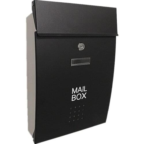 Handcraft Wood Outdoor Mailbox Gardening High-End Iron Mail Box Mailbox Outdoor Wall Hanging Rainproof and Waterproof