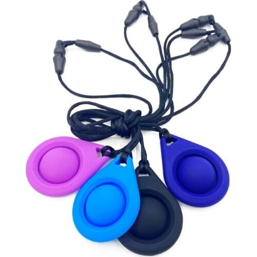 Baby Silicone Teether Sensory Chewing Pendant Soother Necklace Teething Nursing Biting Toy for Newborn Infants