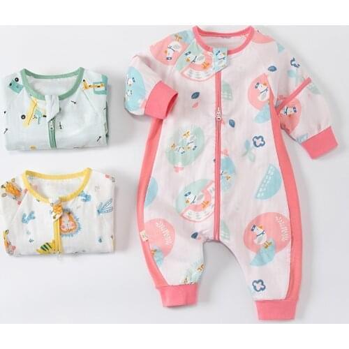 HappyFlute Newborn Baby Muslin Summer Use Thick Front And Thin Back Cotton-Padded Cover Sleeping Bag