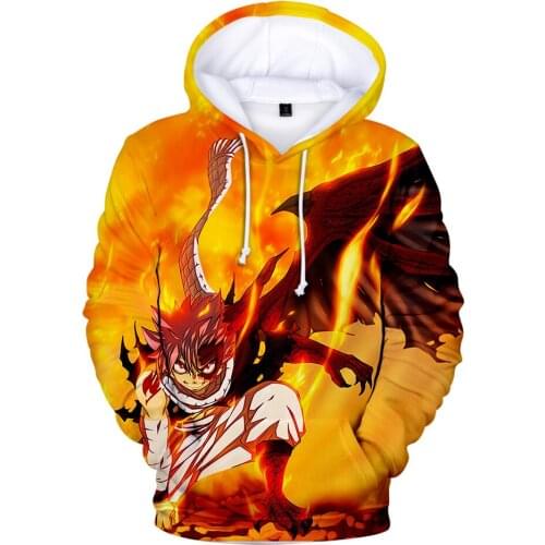 Hot Aniem FAIRY TAIL hoodies Sweatshirt Men/Women Fashion Trend Harajuku Style New 3D Polyester unisex Material streetwear