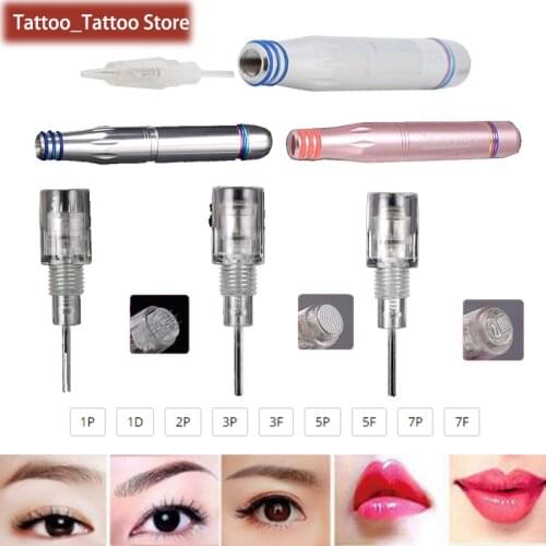 30/60pcs Sterilized 8mm Screw Tattoo Nano Cartridges Piercing Needles Microneedling For Premium Charmant V7 Permanent Makeup