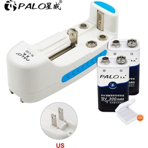 PALO 9V Li-ion Rechargeable Battery Micro USB Batteries 9v Lithium For Multimeter Microphone Toy Remote Control KTV Use