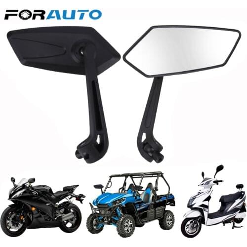 Motorcycle Rearview Mirrors Universial Motorbike 8mm 10mm Black Side Mirrors for Honda Suzuki Kawasaki Scooter