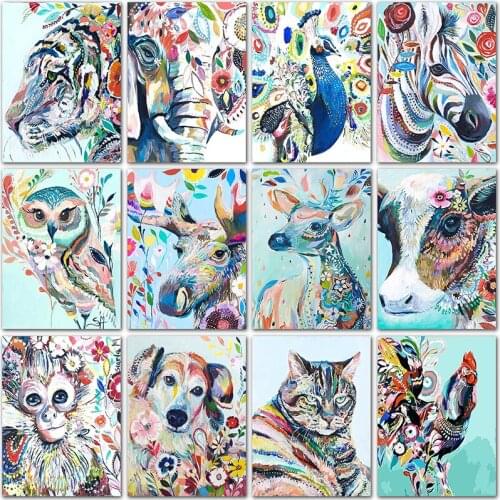 5D DIY Diamond Painting Kit animal horse cat dog tiger Full Square&Round Diamond embroidery Cross stitch mosaic paint home decor