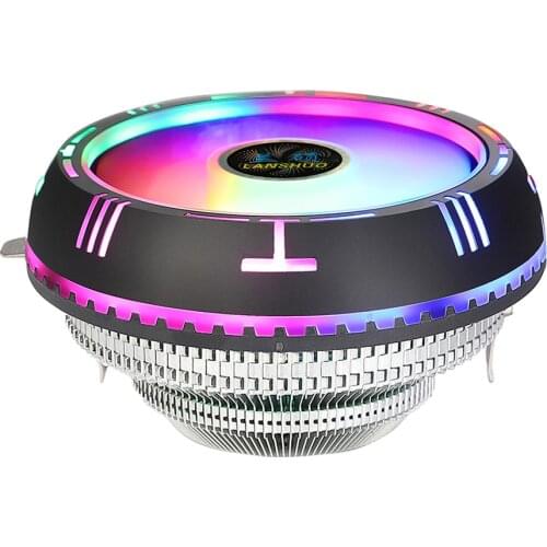 Low Profile RGB CPU Air Cooler for AMD AM4 AM3+ X79 X99 LGA 2011 Silent Fan Aluminum Fins CPU Cooler Fun