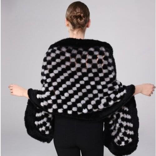 New arrival lady natural mink fur muffler real mink cape party wrap luxury super large