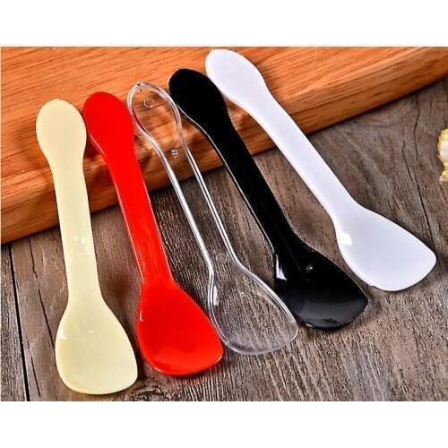 Wholesale 5000 Plastic soup spoon coffee Strring Scoop round restaurant Dessert Ice spoon for dinner tableware cooking tools
