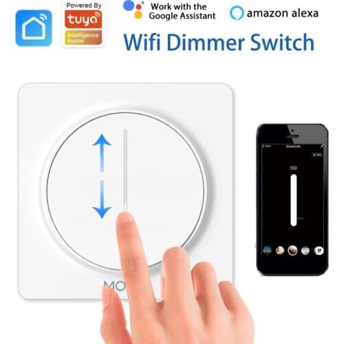 WiFi Touch/Knob Type Light Dimmer Switch 100-240V Smart Life Tuya APP Smart Home Remote Voice Control With Alexa Google Home