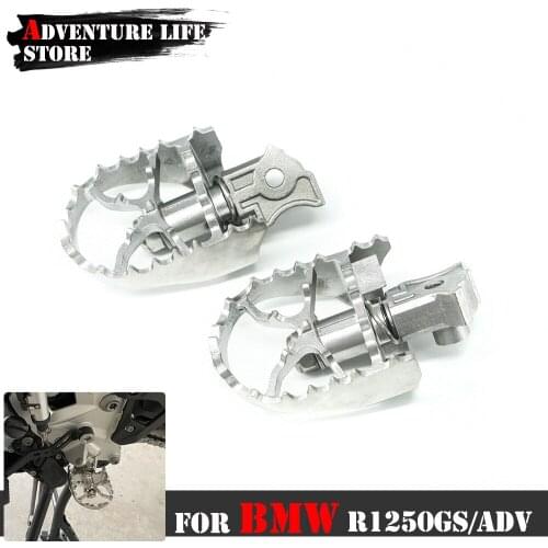 For BMW R1250GS LC ADV Adventure R1250 GSA R 1250 GS GSA 2018-2020 Motorcycle Stainless Steel Foot Pegs FootRest Footpegs