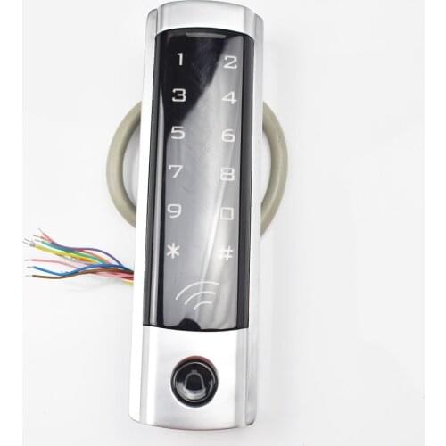 RFID Standalone Touch Access Controller Metal Keypad NFC 13.56Mhz Door Lock Access Control System With Bell Ring IP65 Waterproof