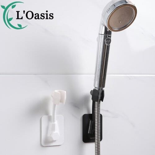 Self-Adhesive Shower Head Bracket Adjustable Handheld Showerhead Holder Wall Mount Hooks Stand