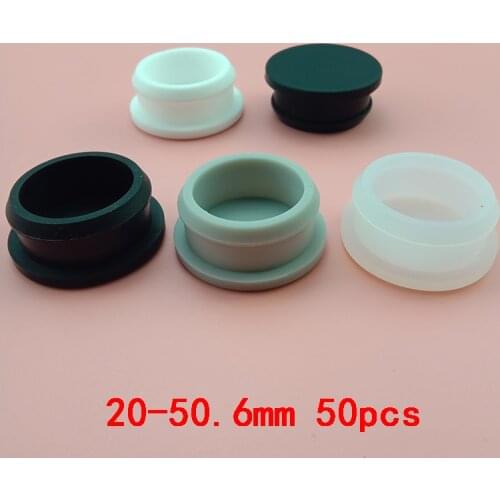 50PCS Silicone Seal Plug Round Elastic rubber plug Stopper for Hole Plug from 20mm to 50mm silicone gasket sealing hole plug