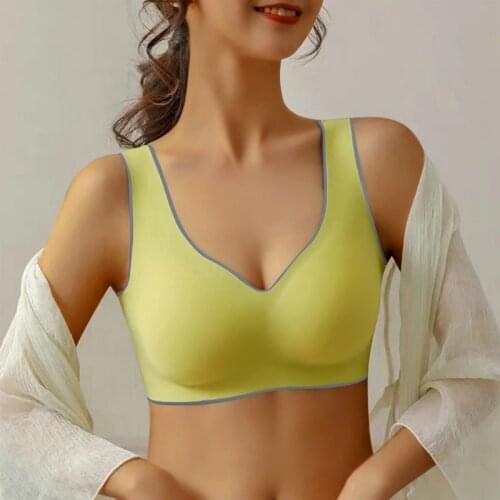 Sports Bras for Women Shockproof Wirefree Seamless Bra for Yoga Running Fitness Breathable Underwear Gather Sports Vest Bralette