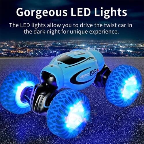 Super Rc Car Light Music Twisting Car Drifting Off Road Climbing Car Wireless Handle Remote Control Stunt Car Children Boy Toys