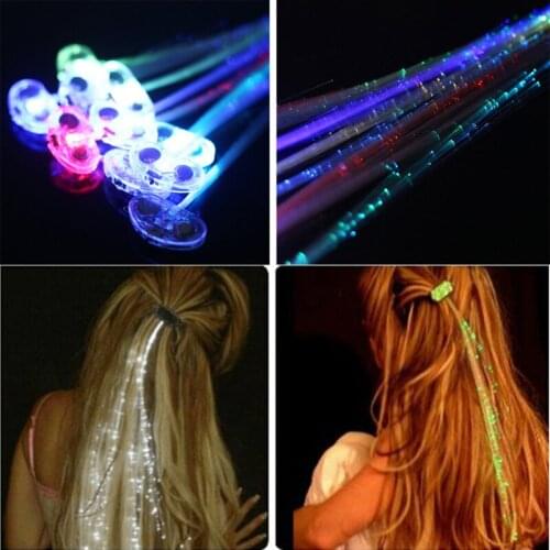 40cm LED Light Braid Christmas Party Novelty Decoration Hair Christmas Tree Decoration Light Emitting Braid LED Hair 7ZHH065
