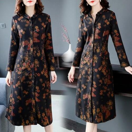 Windbreaker Autumn Winter 2020 New Mothers Clothing Fashion Overcoat Stand Collar Temperament Single-breasted Trench Coat Z375