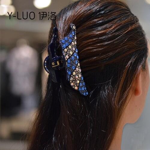 Women headwear luxury hair jewelry large hair claw crystal hair clip for girls rhinestone hair accessories for women